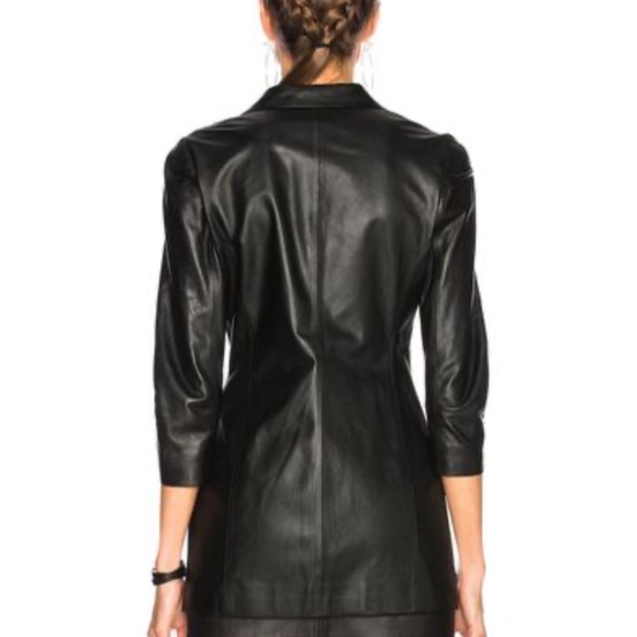 Zeynep Arcay Wrap Leather Blazer 38 black - Picture 9 of 10